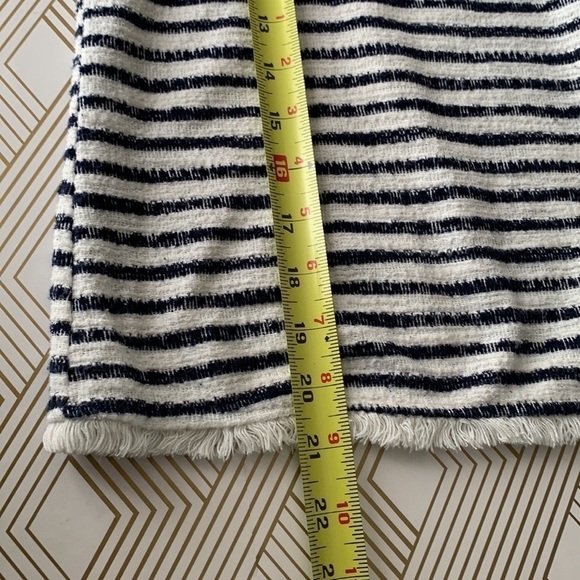 Green Envelope Cream & Blue Shirt/Blouse Size M #125 - Picture 8 of 8